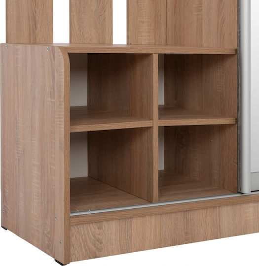 Dulce Entry Furniture with Mirror / Hanger / Shoe Rack & Wardrobe Sonoma 120x45x210cm