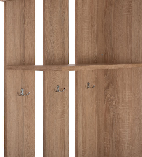 Dulce Entry Furniture with Mirror / Hanger / Shoe Rack & Wardrobe Sonoma 120x45x210cm