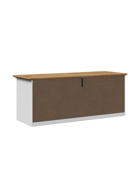 Mobilier de Intrare cu Dulap pentru Pantofi White and Brown 114x40x45cm