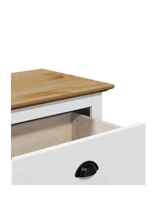 Mobilier de Intrare cu Dulap pentru Pantofi White and Brown 114x40x45cm