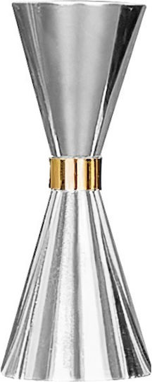 Novatex Διπλή Μεζούρα Ποτών με Χωρητικότητα 25/50ml Inox