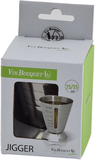 Vin Bouquet Single Bar Spirit Measure 15/75ml Inox