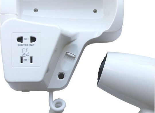 Merida Σεσουάρ Ξενοδοχείου Λευκό 1.2kW με Σπειροειδές Καλώδιο έως 21εκ.