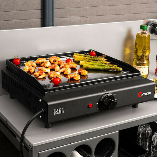 Somagic Oliana Commercial Flat Top Electric Griddle with Flat Plate 2kW 47x43x16.5cm
