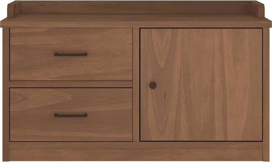 Sandens Mobilier de Intrare cu Dulap pentru Pantofi & Bancă Cafea 87x40x50cm