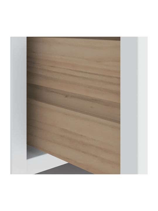 Sandens Mobilier de Intrare cu Dulap pentru Pantofi & Bancă Alb 87x40x50cm