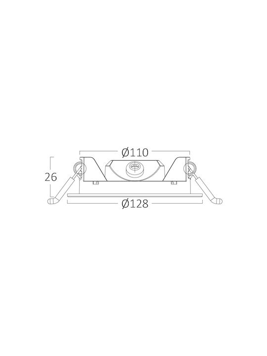 Braytron Round Recessed LED Panel 6W with Natural White Light 4000K