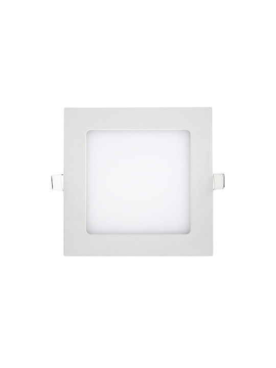 Lucas Square Recessed LED Panel 18W with Natural White Light 4000K 22x22cm