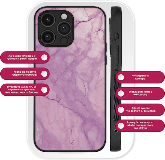 Θήκη Sonique Marble Series Oppo Reno12 F 5g Βιολετί