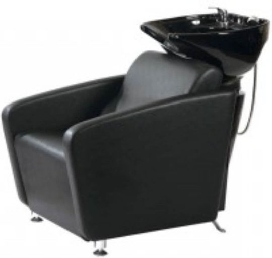 Lotus Hermes Classic 32980 Friseursalons Waschbecken Stationär mit einem schwarzen Stuhl