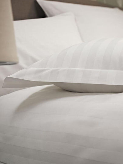 Sunshine Παπλωματοθήκη Ξενοδοχείου Polycotton Ριγέ 140TC 165x240εκ.