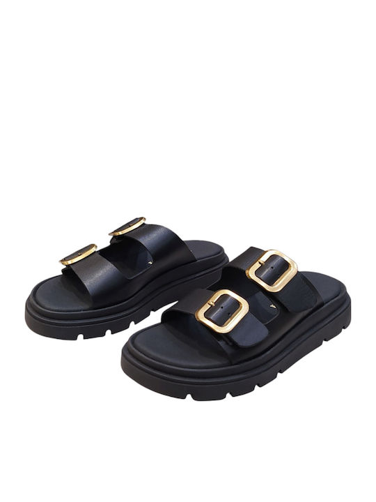 Leather Women's Sandals Black