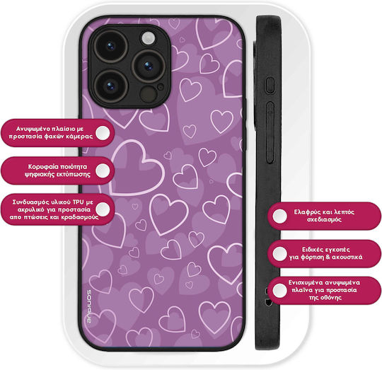 Калъф Sonique Heart Series за Honor Magic4 Lite 5G Виолетов