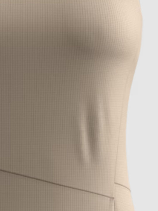 Puez Γυναικεία Αθλητική Μπλούζα Αμάνικη Fast Drying Μπεζ