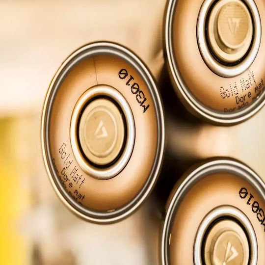 Montana Cans Spray Paint with Metallic Effect Gold M3010 Gold Matt 400ml