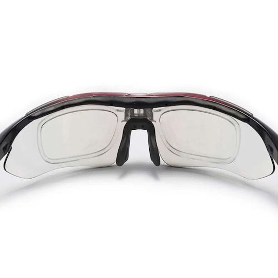 Rockbros Γυαλιά Ποδηλασίας με Μαύρο Σκελετό και Polarized / Διάφανους Φακούς