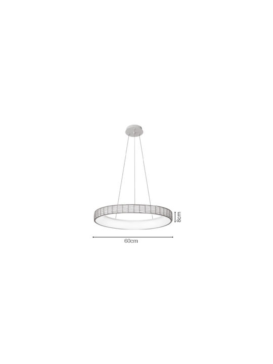 Inlight Κρεμαστό Φωτιστικό Καφέ LED με Σχοινί 60x60εκ.