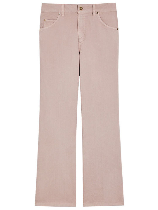 Women's Jean Trousers in Straight Line Pink