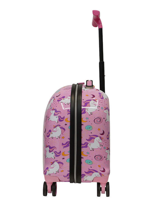 Verage Little Bee Kids Cabin Hard Pink Suitcase with 4 Wheels Height 46cm