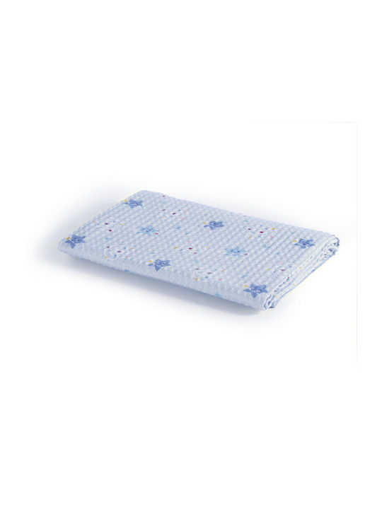 Nef-Nef Homeware Blanket Nursery Swaddling Blankets Explore The Universe Waffle Light Blue 80x110cm
