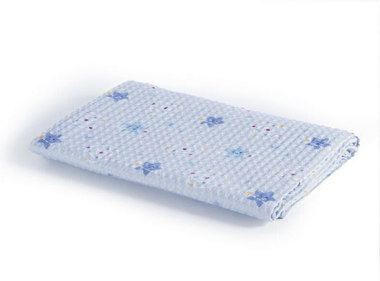 Nef-Nef Homeware Κουβέρτα Αγκαλιάς & Λίκνου Explore The Universe Πικέ Γαλάζια 80x110εκ.