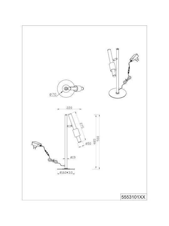 Trio Lighting Lămpi Decorative Pentru Masă LED Bianco Reglabil Alb