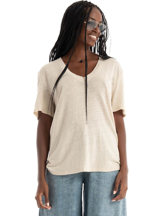 Γυναικείο T-shirt Beige