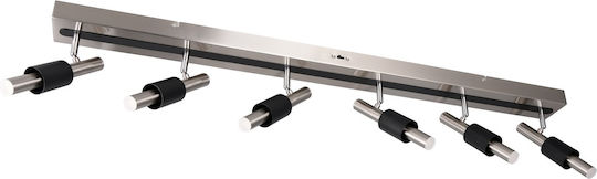 Trio Lighting Σποτ με 6 Φώτα σε Ασημί Χρώμα