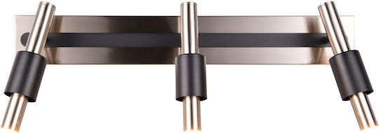 Trio Lighting Triple Spot in Silver Color