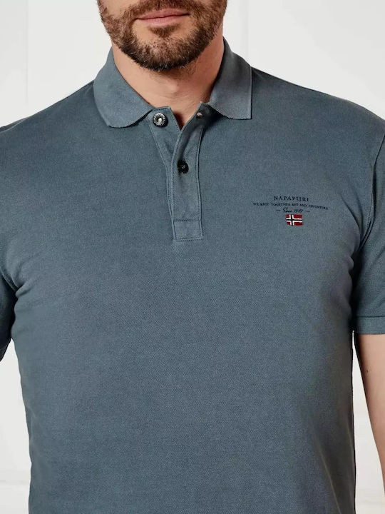 Elbas Polo Bluza Sport Tricou Cu Mânecă Scurtă Albastru Petrol