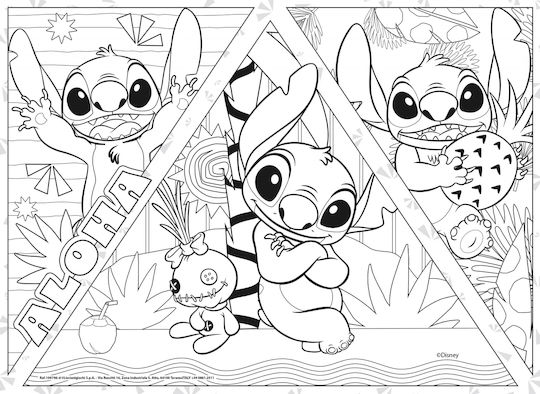 Puzzle pentru Copii Lilo And Stitch 48buc Lisciani Giochi