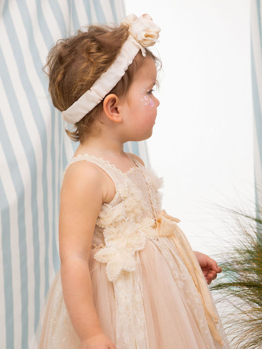 Bambolino Thalia Rochie Roz De Botez Din Tulle