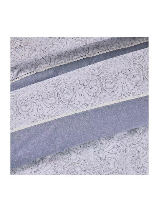 Das Home 1693 Κουβερλί Υπέρδιπλο Βαμβακοσατέν Blue, Grey 230x250cm