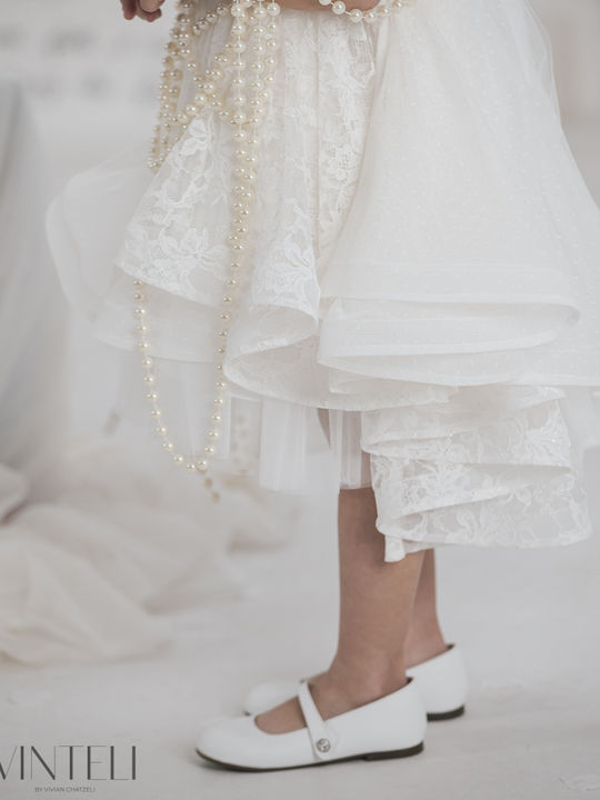 Vinte li Ecru Rochie de Botez