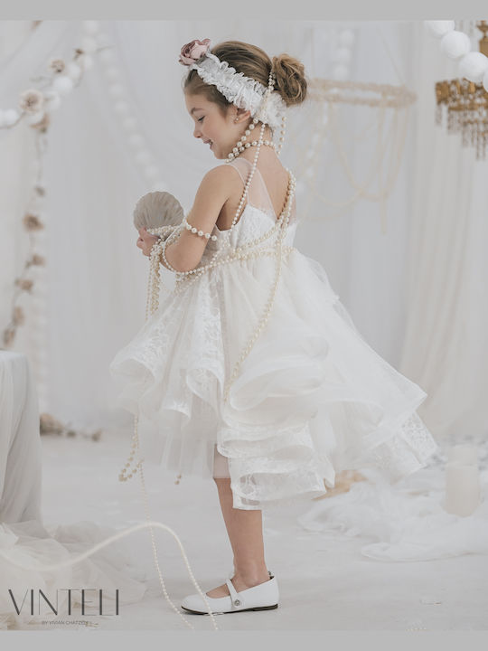 Vinte li Ecru Rochie de Botez