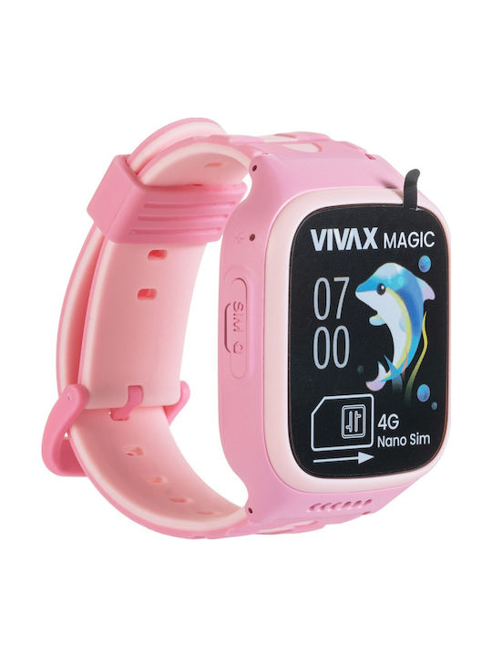 Vivax Παιδικό Smartwatch 4G με GPS Ροζ