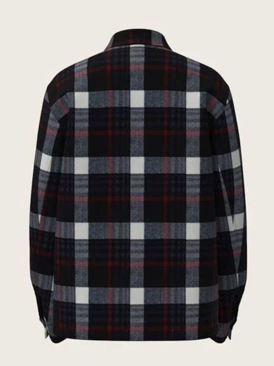 Μακρυμάνικo Overshirt Καρό Blue