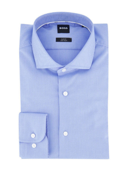 Hank Long-sleeved Cotton Shirt Blue