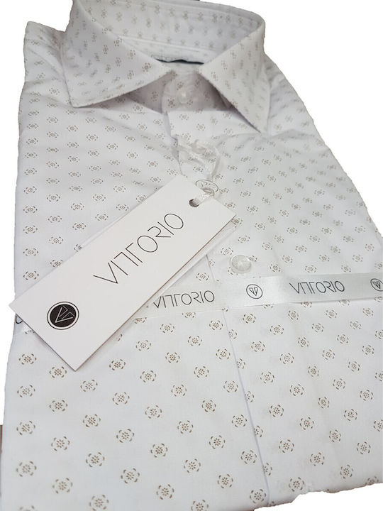 Vittorio Artist Baumwolle Hemd White