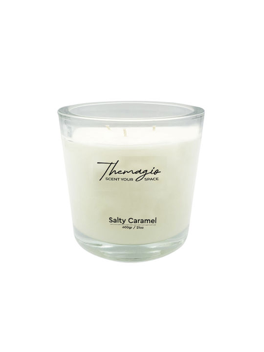 Themagio Lumânare Aromatică Din Soia În Borcan Cu Miros De Caramel Sărat 700gr