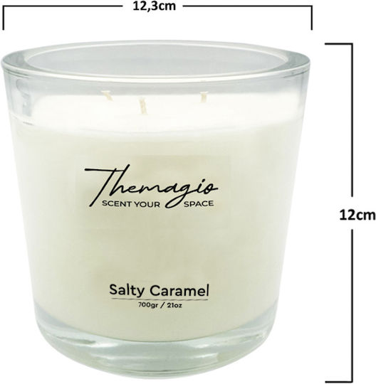 Themagio Aromatic Soy Candle In Jar With Salted Caramel Perfume 700gr