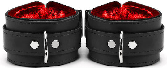 Devil Sticks Hand Cuffs Grain Leather Handschellen in Schwarz Farbe