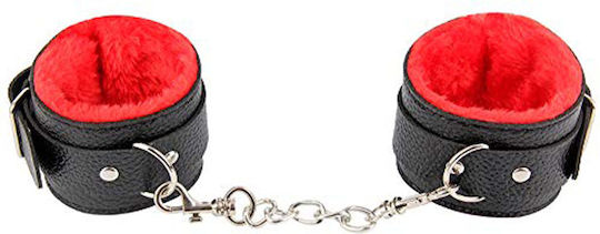 Devil Sticks Hand Cuffs Grain Leather Handschellen in Schwarz Farbe