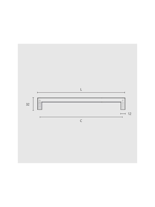 Zogometal Buton Mobilier din Metal Negru Mat 352mm 567 1buc