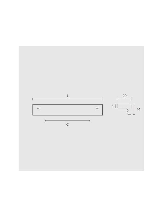 Zogometal Πόμολο Επίπλου από Μέταλλο Λευκό 53.9mm 781