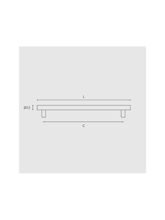 Zogometal Knopf Möbelgriff aus Metallisch Matte Black 96mm 942 1Stück