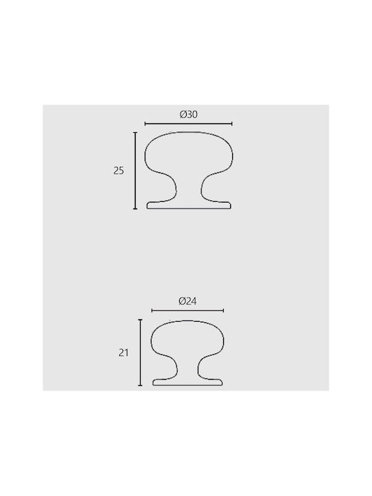 Zogometal Buton Mobilier din Metal Negru Mat 949 1buc