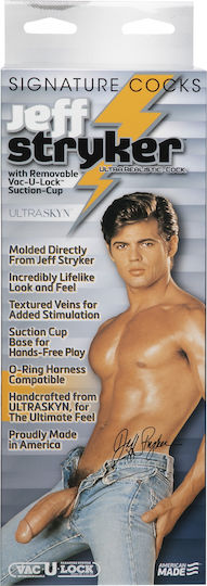 Doc Johnson Signature Cocks Jeff Stryker Ultraskyn with Removable Vac-U-Lock Ρεαλιστικό Dildo με Όρχεις και Βεντούζα Flesh 25cm