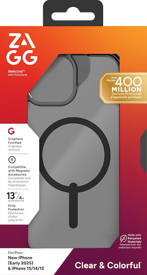 Zagg Santa Cruz Snap Back Cover Μαύρο (iPhone 17e / 16e)