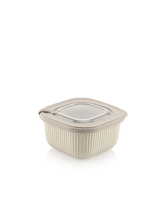 Viosarp Cutie pentru Mâncare Plastic Transparent Potrivit pentru Cuptor cu Microunde 600ml 1buc